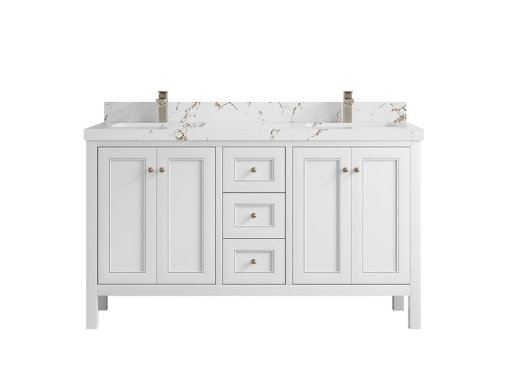 Nashville 60 in. W x 22 in. D Double Sink Bathroom Vanity - photo 1