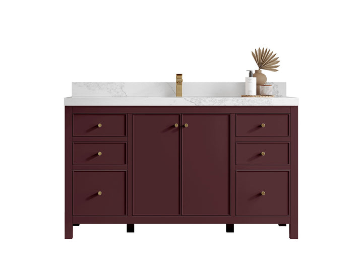 Chicago 60 in. W x 22 in. D Single Sink Bathroom Vanity - photo 1