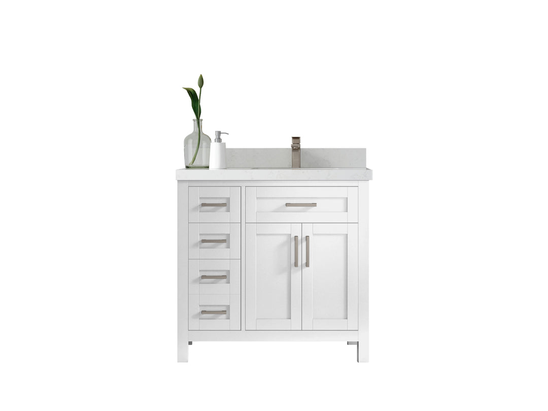 Cambridge 36 in. W x 22 in. D Right Offset Sink Bathroom Vanity