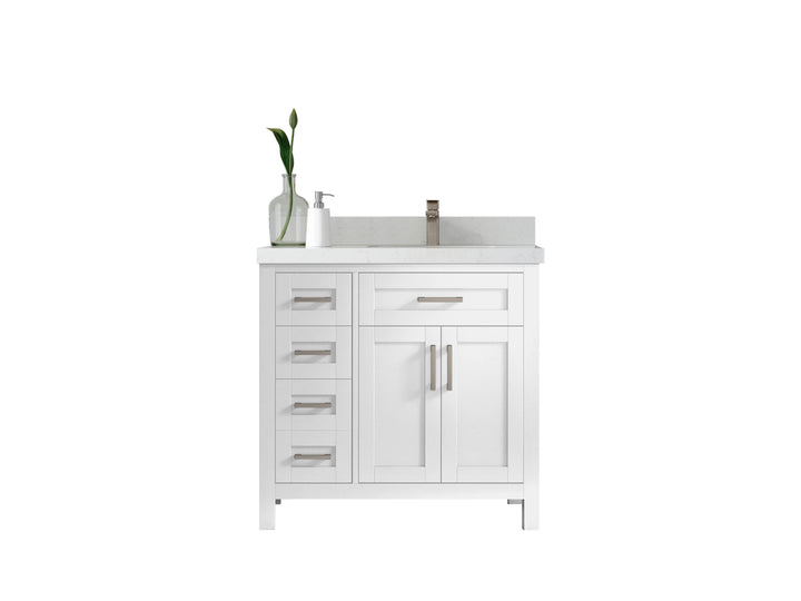 Cambridge 36 in. W x 22 in. D Right Offset Sink Bathroom Vanity - photo 1