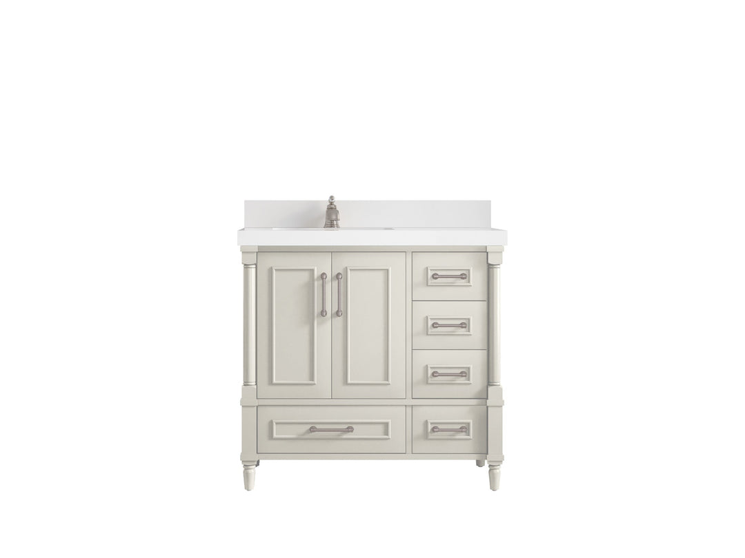 Aberdeen 36 in. W x 22 in. D Left Offset Sink Bathroom Vanity
