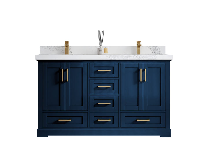 Boston 60 in. W x 22 in. D Double Sink Bathroom Vanity - photo 1