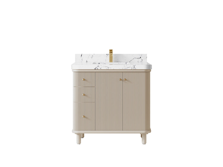 Miami 36 in. W x 22 in. D Center Sink Bathroom Vanity - photo 1