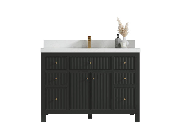 Sonoma 48 in W x 22 in D Free Standing Reeded Single Sink Bathroom Vanity - photo 1