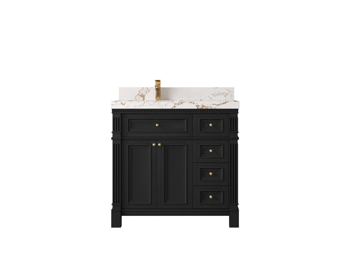 Paris 36 in. W x 22 in. D Left Offset Sink Bathroom Vanity