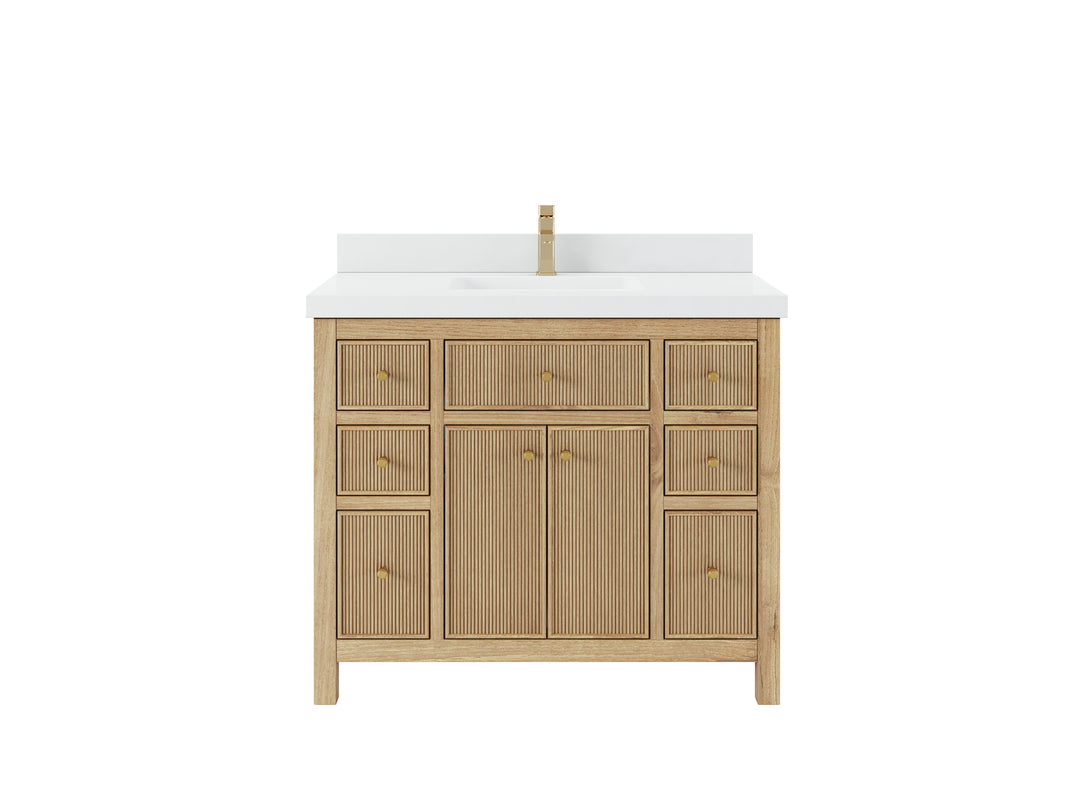 Sonoma Teak Wood 42 in. W x 22 in. D Single Sink Bathroom Vanity