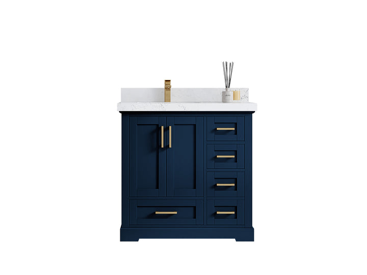 Boston 36 in. W x 22 in. D Left Offset Sink Bathroom Vanity - photo 1
