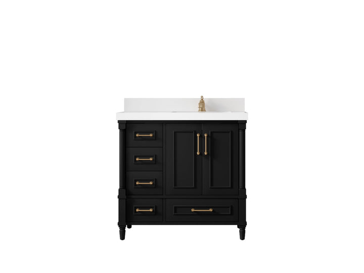 Aberdeen 36 in. W x 22 in. D Right Offset Sink Bathroom Vanity - photo 1