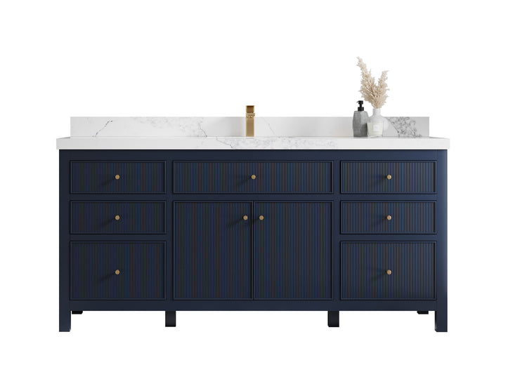Sonoma 72 in W x 22 in D Free Standing Reeded Single Sink Bathroom Vanity - photo 1