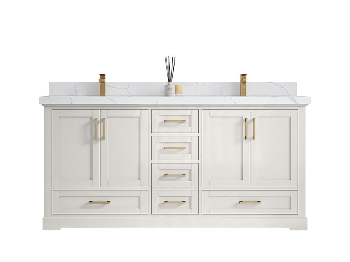 Boston 72 in. W x 22 in. D Double Sink Bathroom Vanity - photo 1
