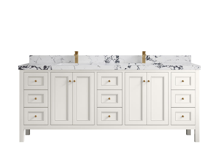Nashville 84 in W x 22 in D Double Sink Bathroom Vanity - photo 1