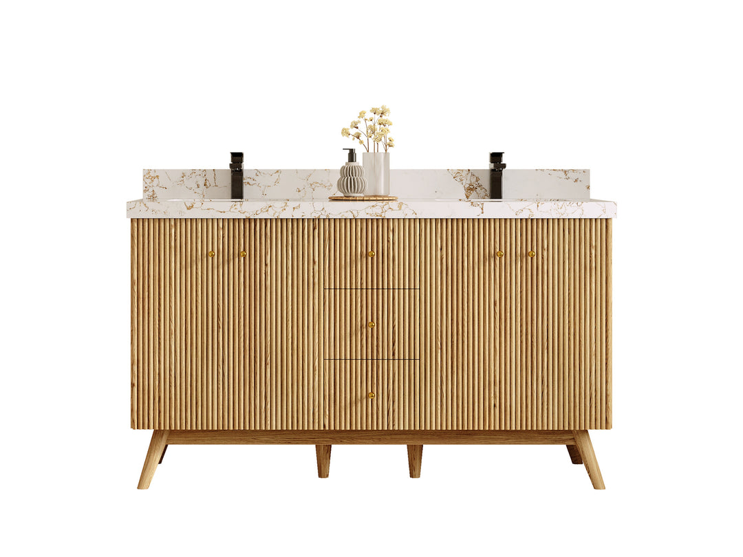 Oak_60D - Double Sink - Bathroom Vanity size 60 - 69 IN - photo 4
