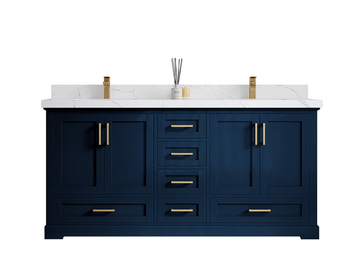 Boston 72 in. W x 22 in. D Double Sink Bathroom Vanity - photo 1