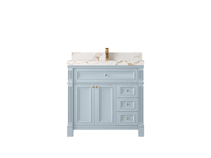 Paris 36 in. W x 22 in. D Center Sink Bathroom Vanity - photo 1