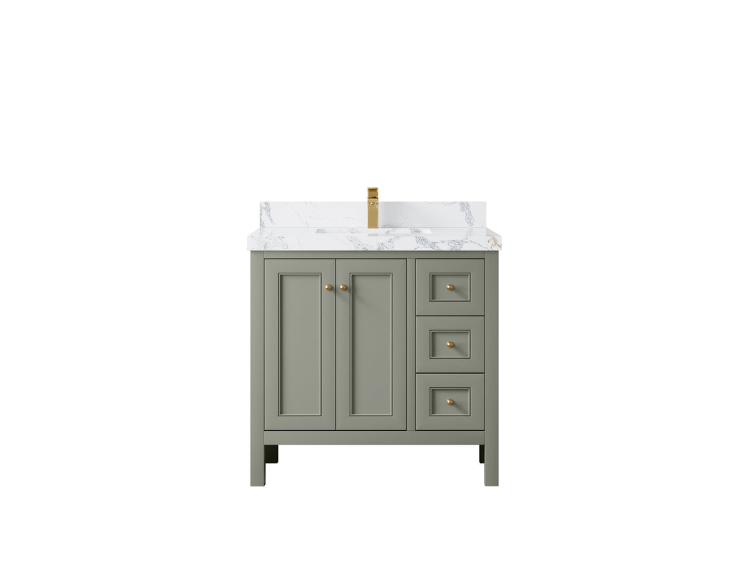 Nashville 36 in. W x 22 in. D Center Sink Bathroom Vanity
