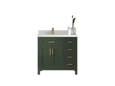 Cambridge 36 in. W x 22 in. D Left Offset Sink Bathroom Vanity