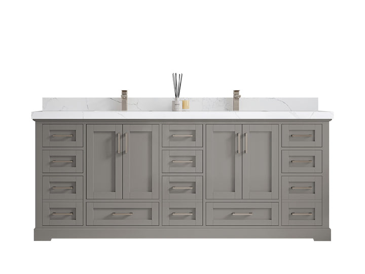 Boston 84 in. W x 22 in. D Double Sink Bathroom Vanity - photo 1