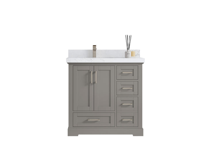 Boston 36 in. W x 22 in. D Left Offset Sink Bathroom Vanity - photo 1