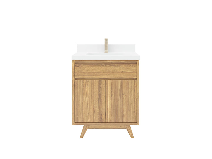 Madison Teak Wood 30 in. W x 22 in. D Single Sink Bathroom Vanity - photo 1