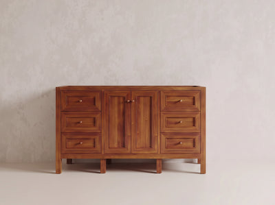 Nashville Teak Wood 60 in. W x 22 in. D Single Sink Bathroom Vanity