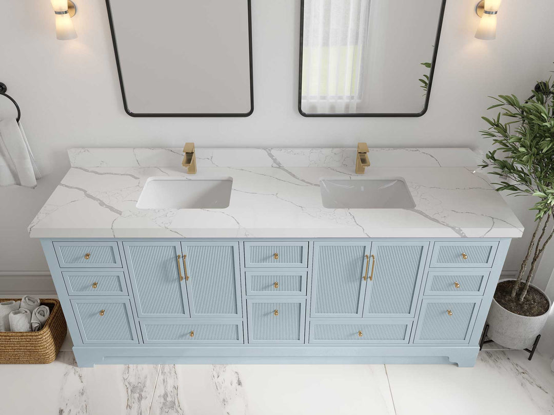 Alys 84 in. W x 22 in. D Double Sink Bathroom Vanity