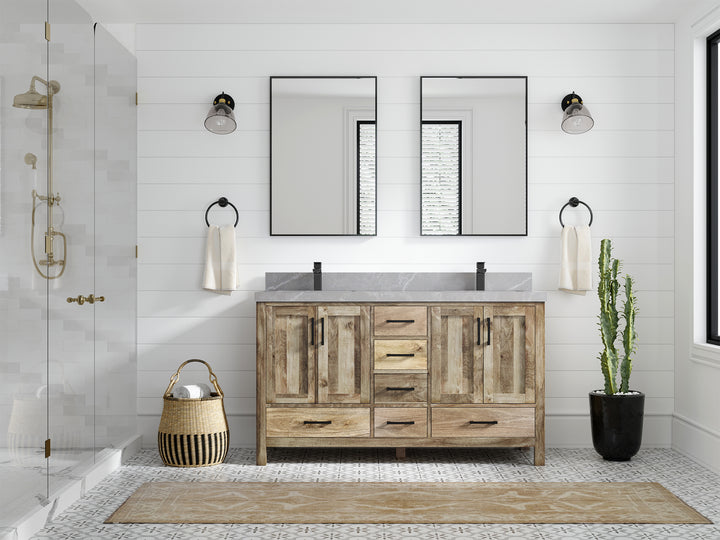Malibu Mango Wood 60 in. W x 22 in. D Double Sink Bathroom Vanity - photo 47