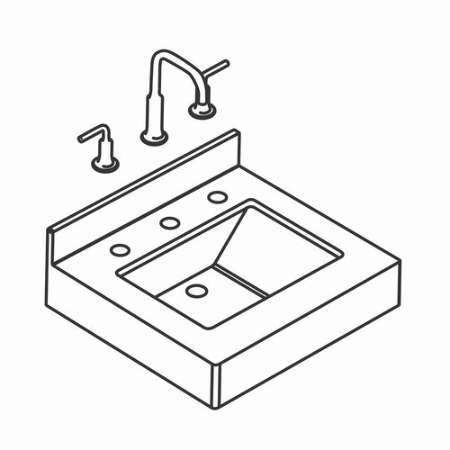 2) 8 in Widespread Faucet Modification for Double Sink