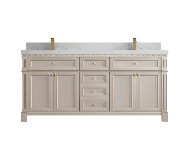 Paris 72 in. W x 22 in. D Double Sink Bathroom Vanity - photo 1