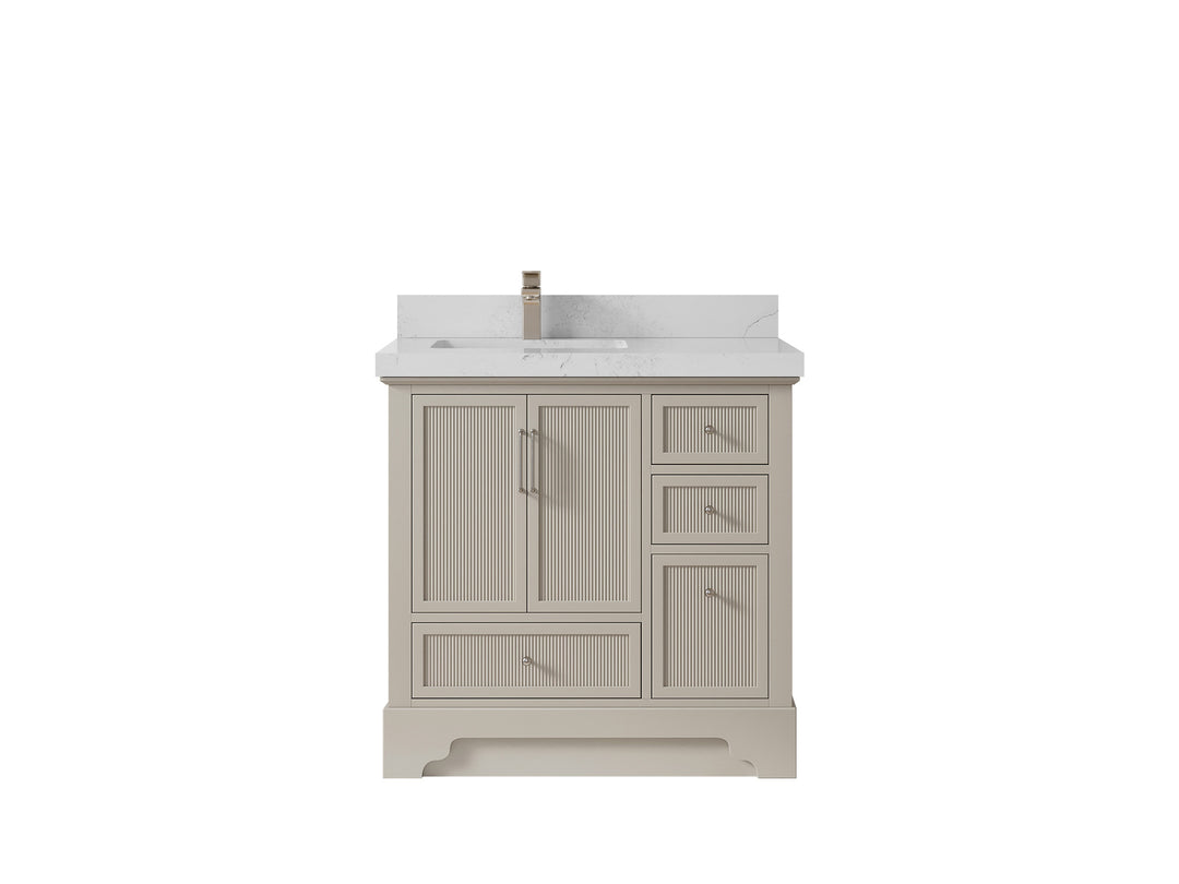Alys 36 in. W x 22 in. D Left Offset Sink Bathroom Vanity