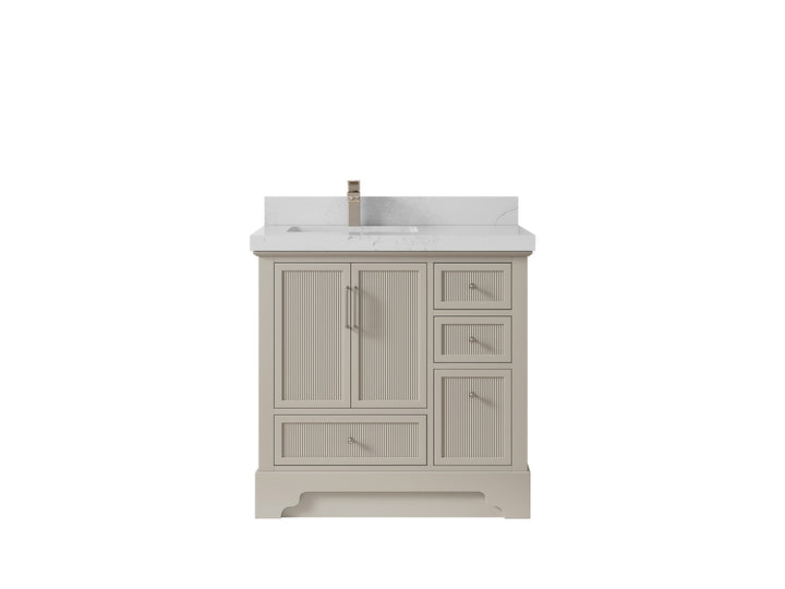 Alys 36 in. W x 22 in. D Left Offset Sink Bathroom Vanity - photo 1