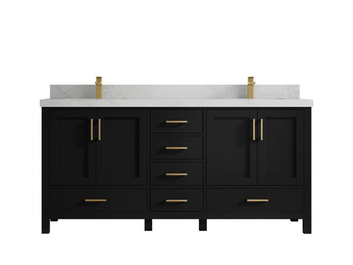 Malibu 72 in. W x 22 in. D Double Sink Bathroom Vanity - photo 1