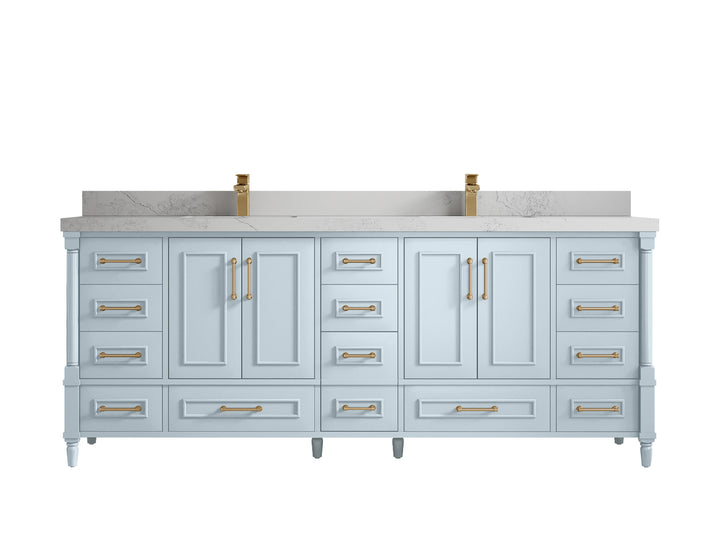 Aberdeen 84 in. W x 22 in. D Double Sink Bathroom Vanity - photo 1