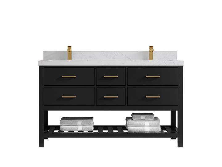 Parker 60 in. W x 22 in. D Double Sink Bathroom Vanity - photo 1