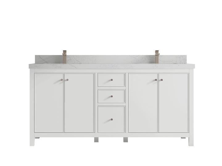 Chicago 72 in. W x 22 in. D Double Sink Bathroom Vanity - photo 1