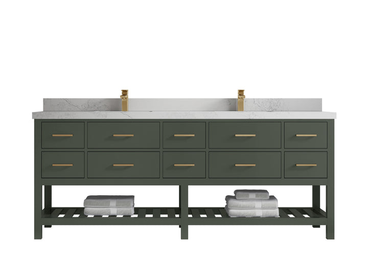 Parker 84 in. W x 22 in. D Double Sink Bathroom Vanity - photo 1