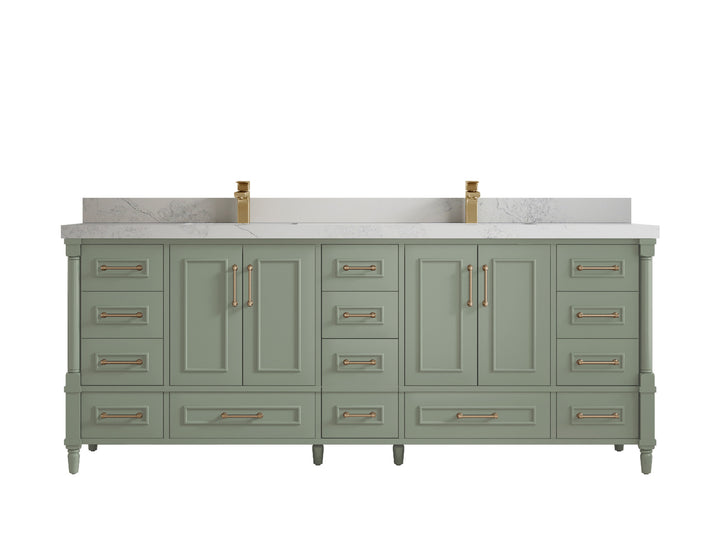 Aberdeen 84 in. W x 22 in. D Double Sink Bathroom Vanity - photo 1