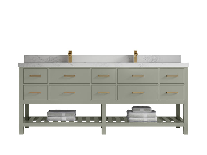 Parker 84 in. W x 22 in. D Double Sink Bathroom Vanity - photo 1
