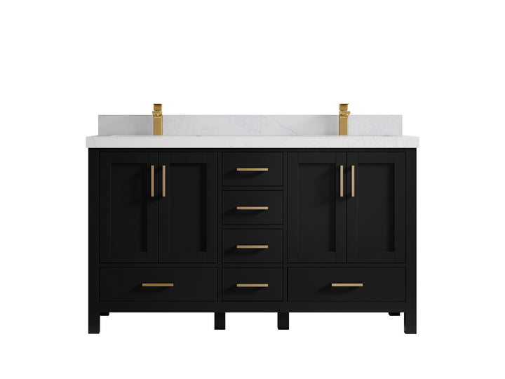 Malibu 60 in. W x 22 in. D Double Sink Bathroom Vanity - photo 1