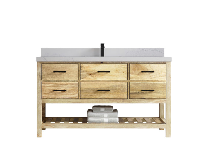 Parker Mango Wood 60 in. W x 22 in. D Single Sink Bathroom Vanity - photo 1