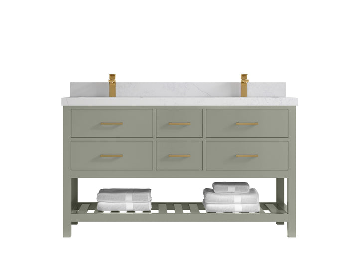 Parker 60 in. W x 22 in. D Double Sink Bathroom Vanity - photo 1
