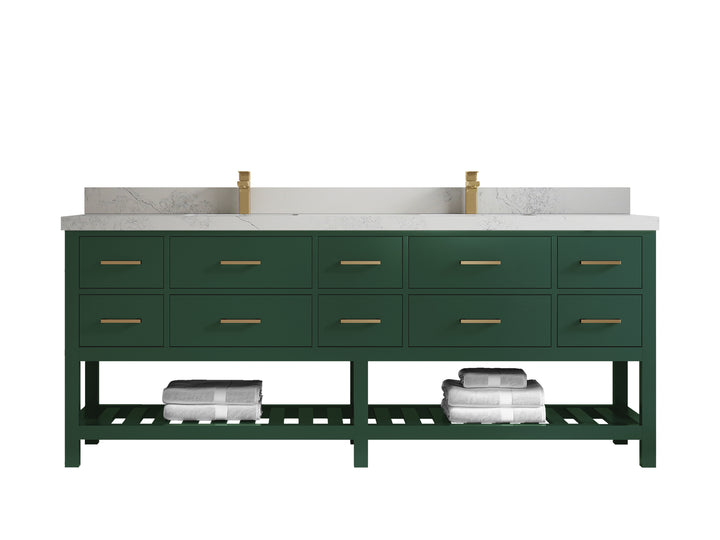 Parker 84 in. W x 22 in. D Double Sink Bathroom Vanity - photo 1