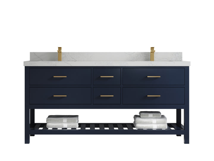 Parker 72 in. W x 22 in. D Double Sink Bathroom Vanity - photo 1