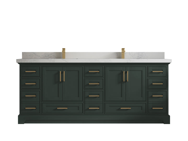 Boston Fenway 84 in. W x 22 in. D Double Sink Bathroom Vanity - photo 1