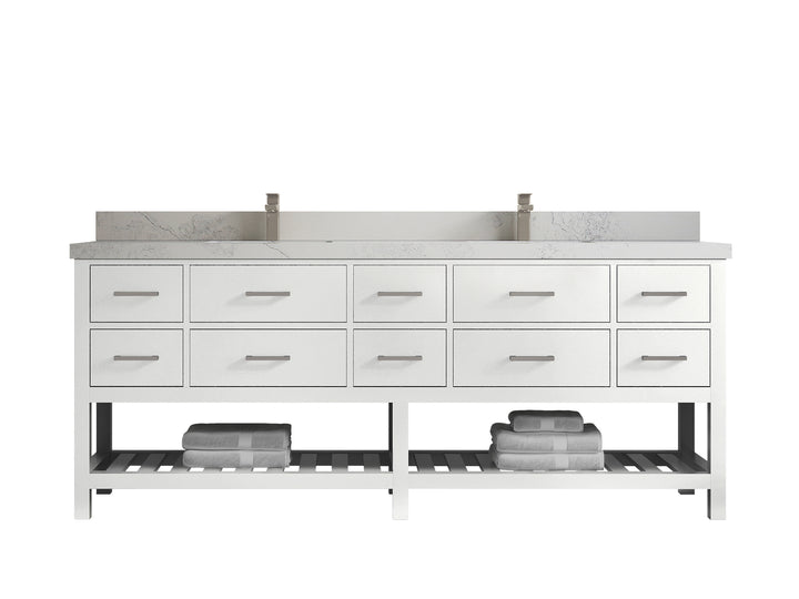 Parker 84 in. W x 22 in. D Double Sink Bathroom Vanity - photo 1
