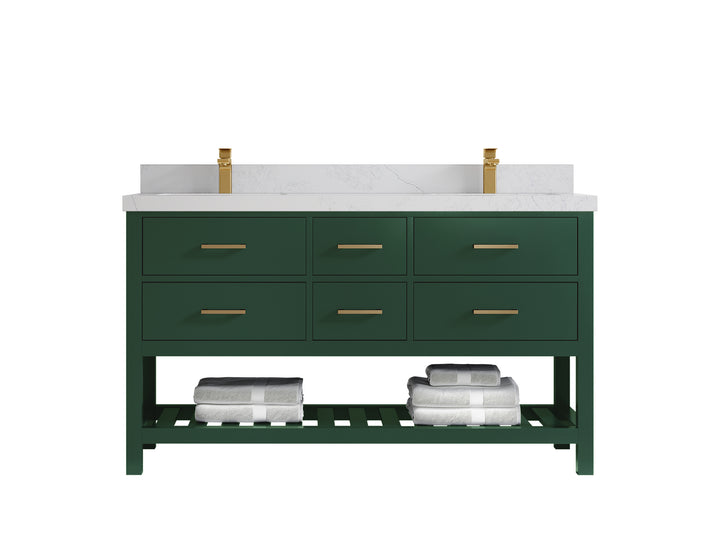 Parker 60 in. W x 22 in. D Double Sink Bathroom Vanity - photo 1