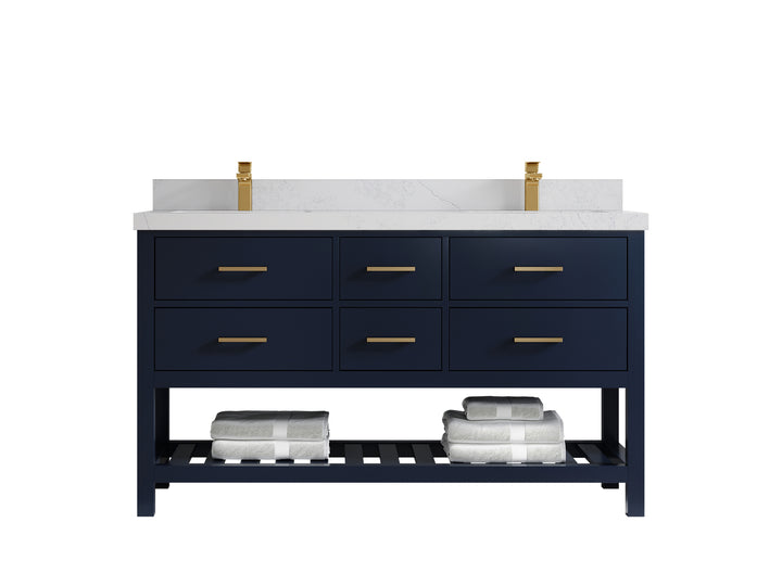 Parker 60 in. W x 22 in. D Double Sink Bathroom Vanity - photo 1