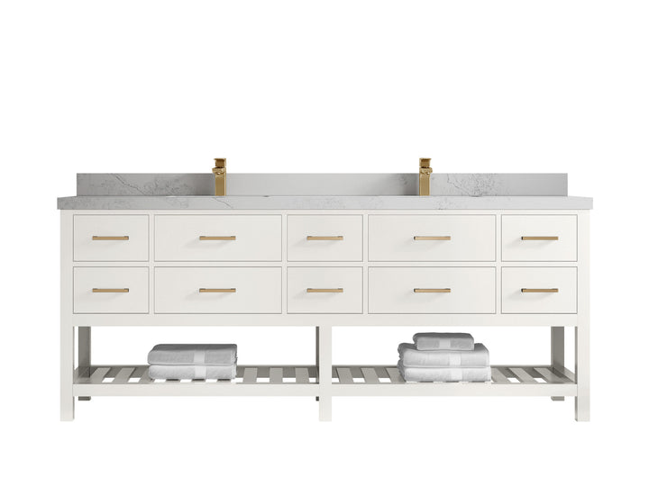 Parker 84 in. W x 22 in. D Double Sink Bathroom Vanity - photo 1