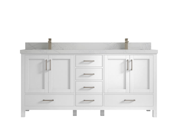 Malibu 72 in. W x 22 in. D Double Sink Bathroom Vanity - photo 1
