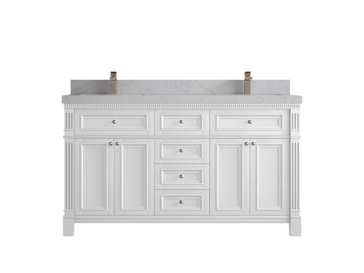 Paris 60 in. W x 22 in. D Double Sink Bathroom Vanity - photo 1