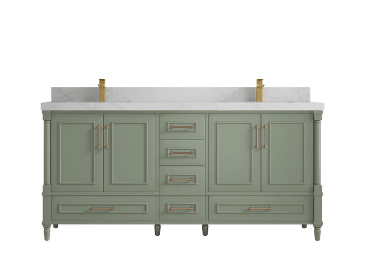 Aberdeen 72 in. W x 22 in. D Double Sink Bathroom Vanity - photo 1